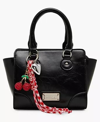 Madden Girl Negro con Charm de Cerezas