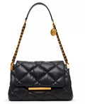 Steve Madden Quilted Negro con Cadena Dorada
