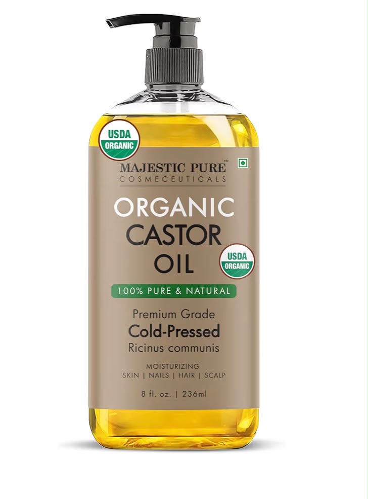 Aceite de Ricino Orgánico Majestic Pure 236ml — Cold Pressed