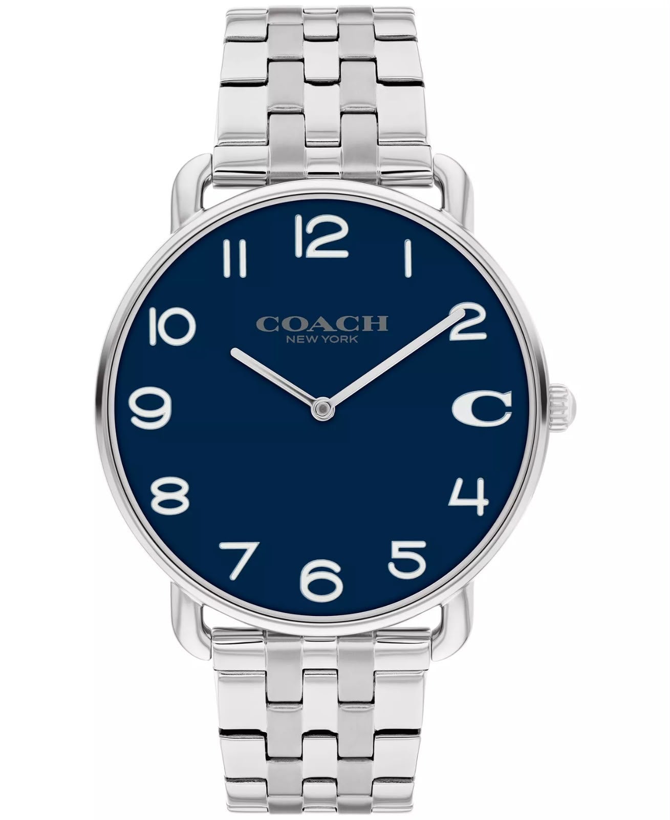 Reloj Coach New York Plateado Esfera Azul
