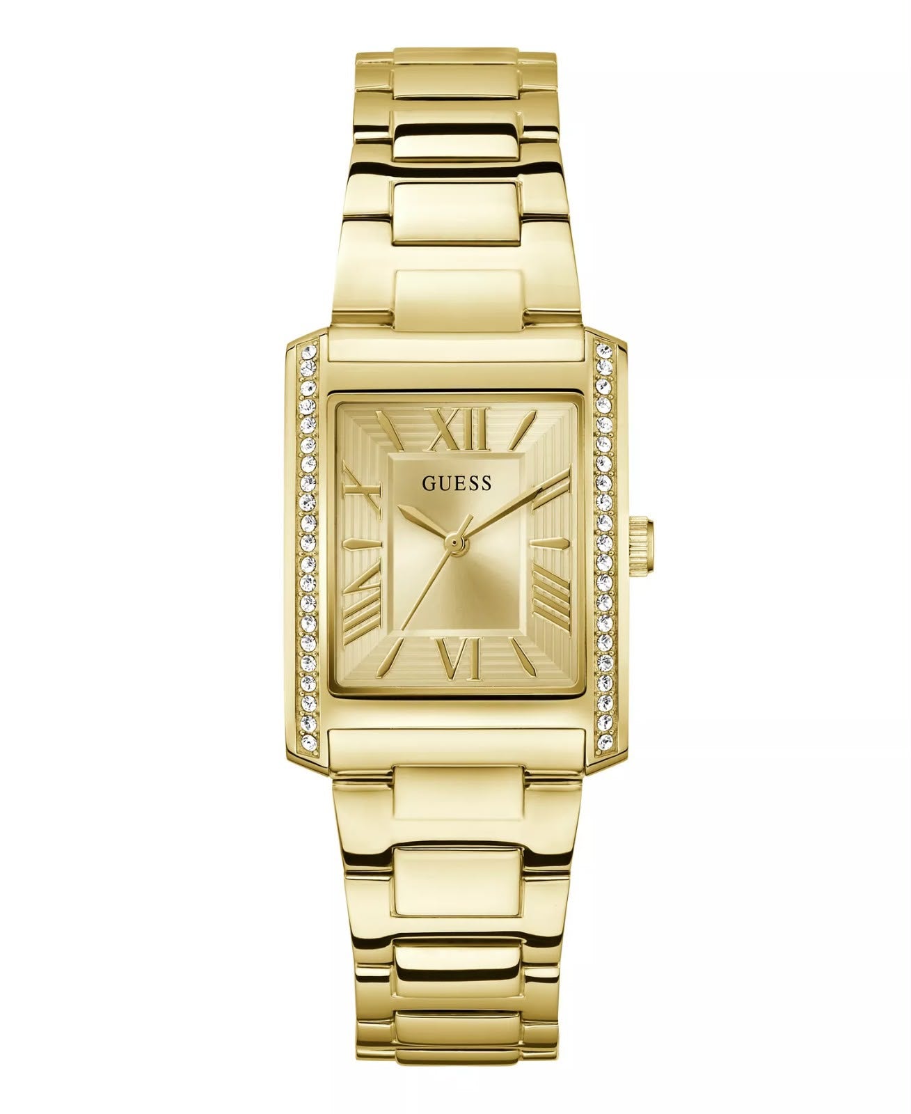 Reloj Guess Dorado Rectangular con Cristales