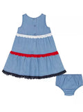 Vestido Infantil Denim con Cubrepanal